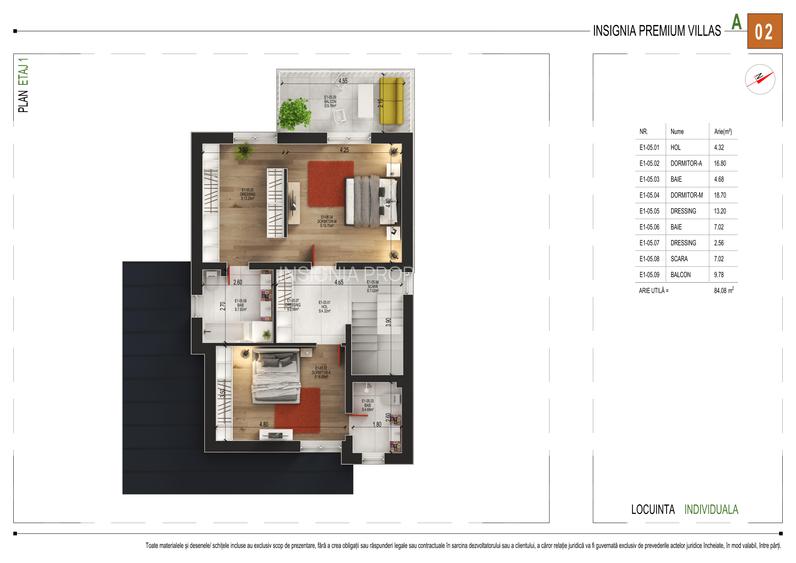 Vila individuala 6 camere I 4 Bai I P+2E | 245 mp | Pompe caldura-Racire tavane - 2
