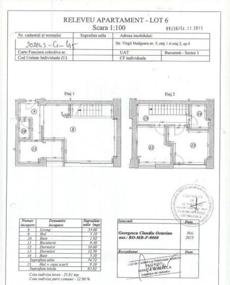 Apartament 3 camere duplex Aviatiei Cartierul Francez