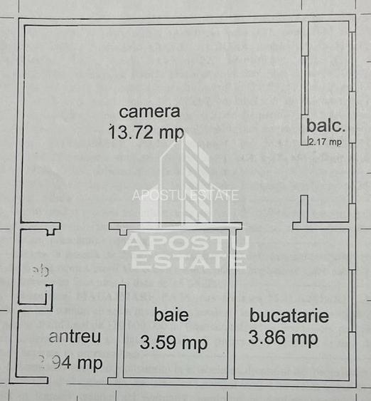 Apartament cu o camera de vanzare, zona Lipovei, Timisoara - 7