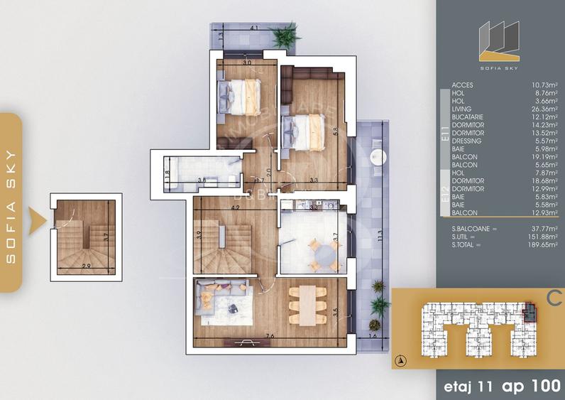 Apartament 5 camere Suprafata utila 152mp | 7min metrou Nicolae Teclu - 1