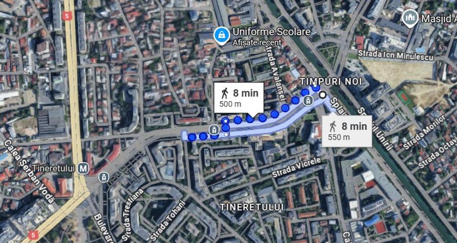 SINCAI STRADAL-INTRE 2 STATII DE METROU, MOBILAT SI UTILAT