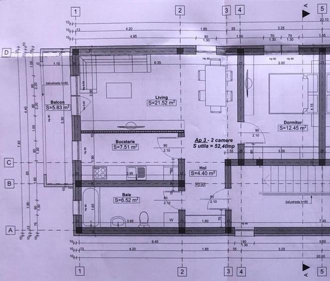 Giroc - Ap 2 cam - Su52,6mp - Centrala proprie - Bloc nou