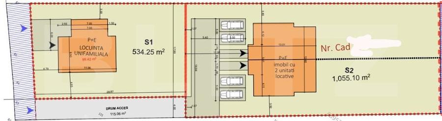 Terenul perfect! 1705 mp, pentru un duplex si o casa individuala, Chinteni!