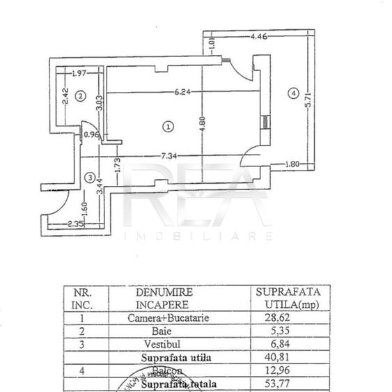 2 camere Aviației decomandat, parcare, et. 3, an 2016, 54 mp