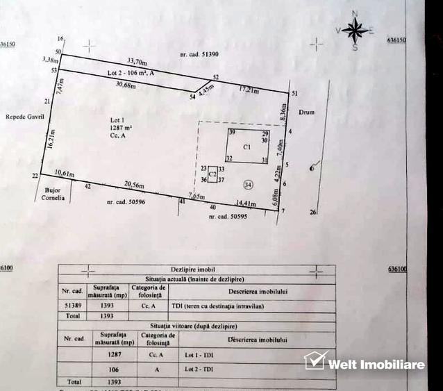 Vanzare casa la 10 km de Dej, Comuna Catcau, teren 1400 mp