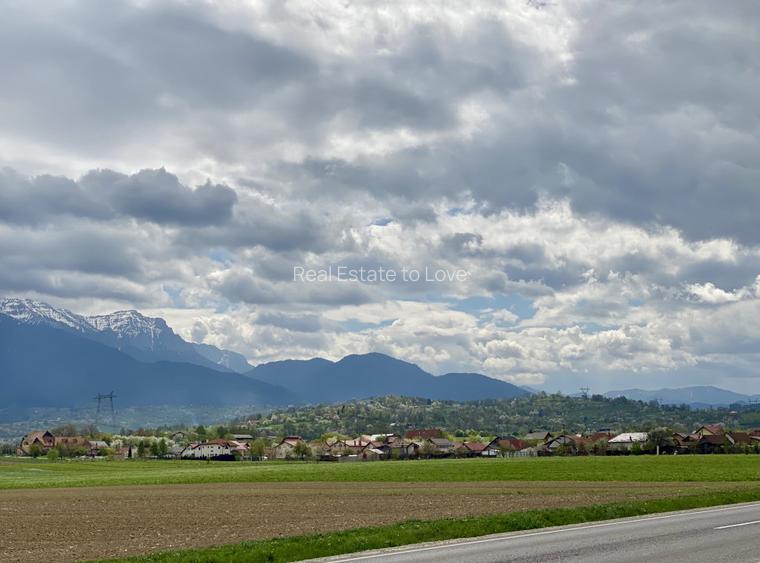 Teren plat P +4 Bran, panoramic munți, DN73, toate utilitățile - 3