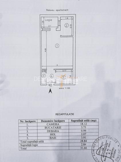 Apartament 1 Cameră 32 m, etaj intermediar, imobil cu lift - 11