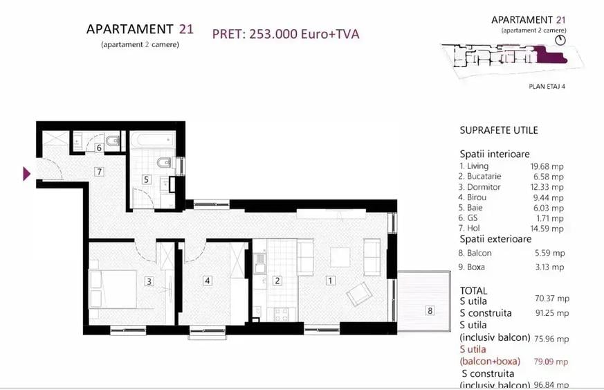 Apartament 3 camere, Dacia - Eminescu nou, lux/5 min metrou/Comision 0