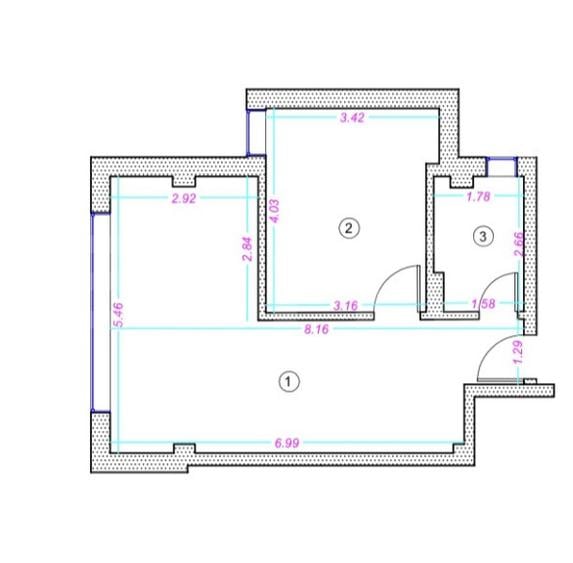 Apartament 2 camere, 45 mp, finisat, zona Donath