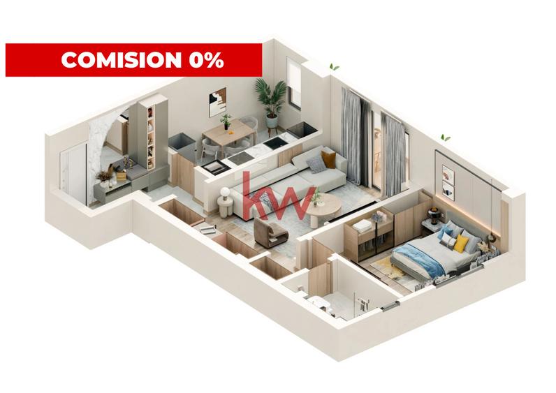 Apartament 2 camere 56 mp | Bloc nou | Parcare inclusă | 94.000€ | Valea Lupului