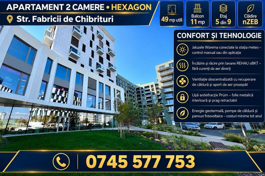 Apartament 2 camere, finisat in ansamblu Hexagon ERA Roots