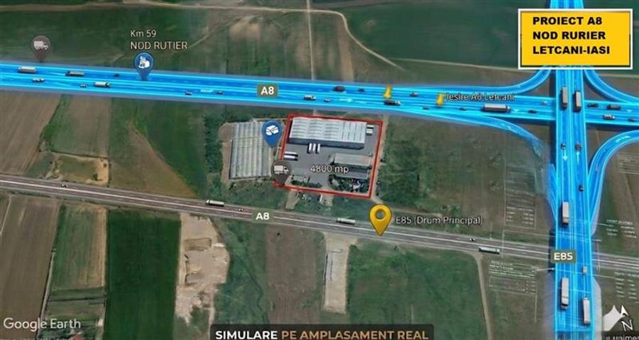 Teren Industrial 4580 mp Letcani, Platforma Betonata