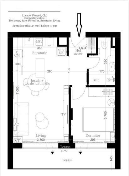 Apartament 2 camere, finisat, mobilat, Floresti str Eroilor - 8