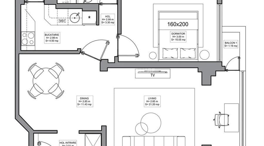 Apartament 2 camere+centrala proprie Zona Universitatii