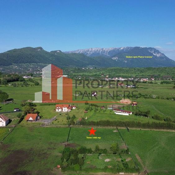 Teren intravilan 1.495 mp | Bran- Tohanu Nou | Vedere Bucegi | Deschidere 45 m