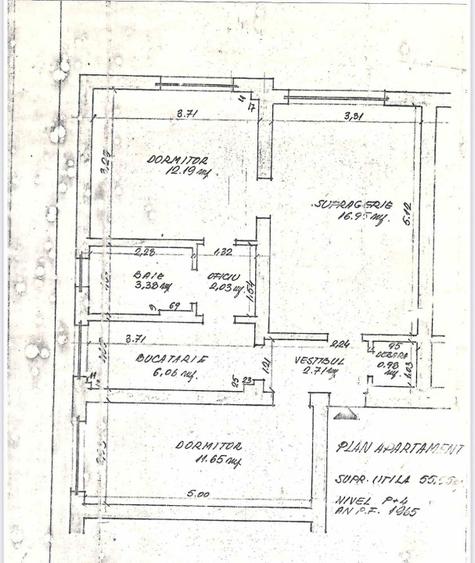 Apartament 3 camere 56 mp, zonă Piață, Câmpina – 70 000 €