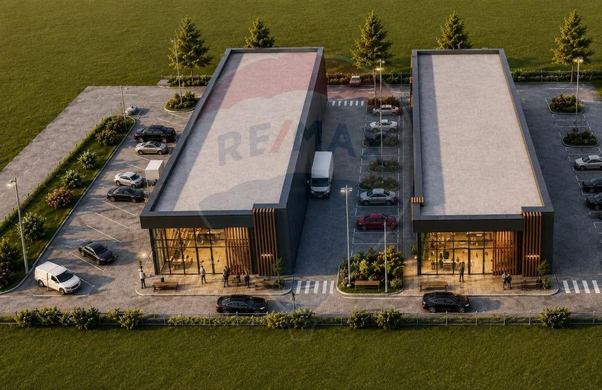 Proiect comercial mixt în Gilău – spații pentru retail și servicii