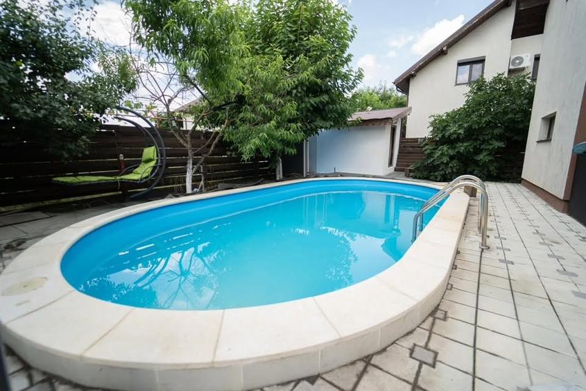 Casa individuala, P+M, complet mobilata , piscina si jacuzzi, comuna Berceni!