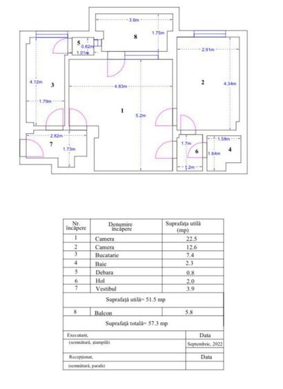 Apartament 2 camere-zona Piata Romana