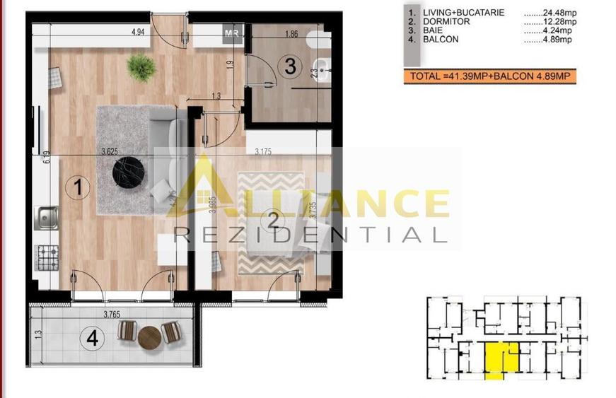 15 MINUTE METROU BERCENI - STUDIO - 86.000eur TVA INCLUS