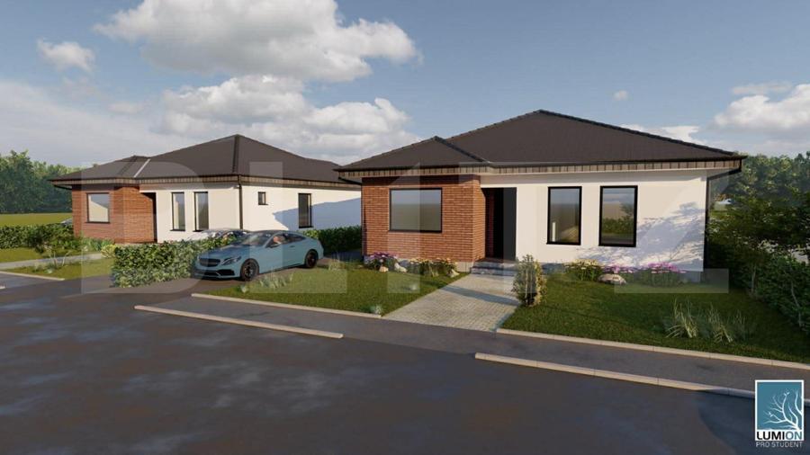 Casă modernă de vânzare în Petin, 4 camere, 100 mp utili, 500 mp teren
