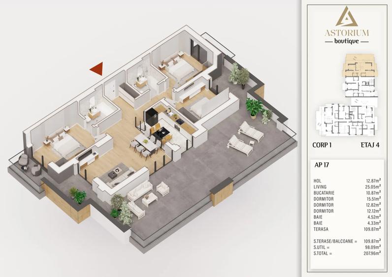 Apartament 4 Camere Premium cu Finisaje de Lux Comision 0%