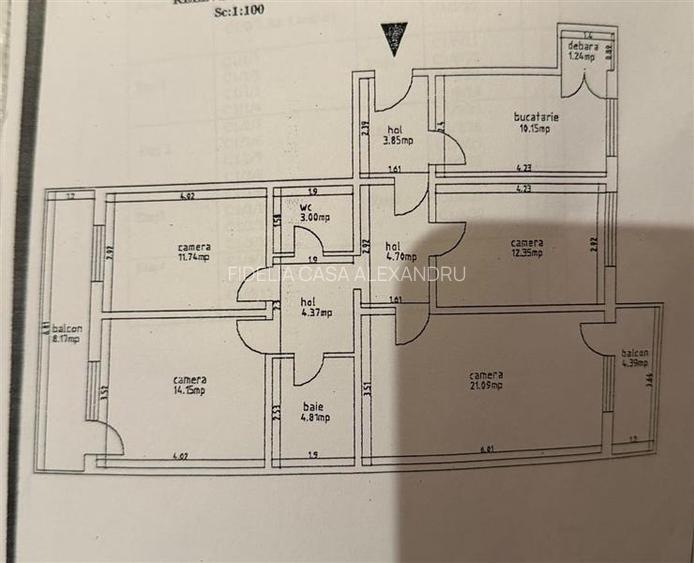 Apartament 4 camere Zona Billa - 9