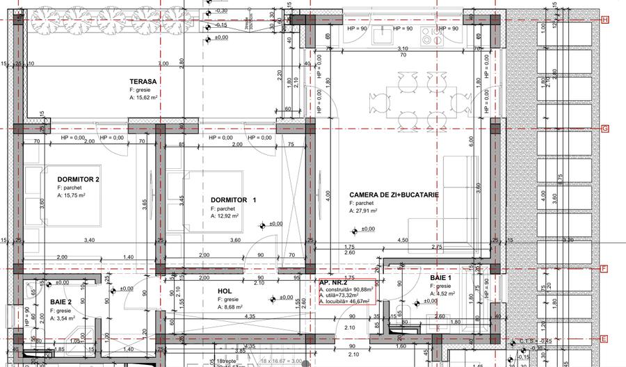 Apartamente, 3 cam, 2 băi, 2 parcări, et. 1 și P, curte generoasă, Moșnița Veche