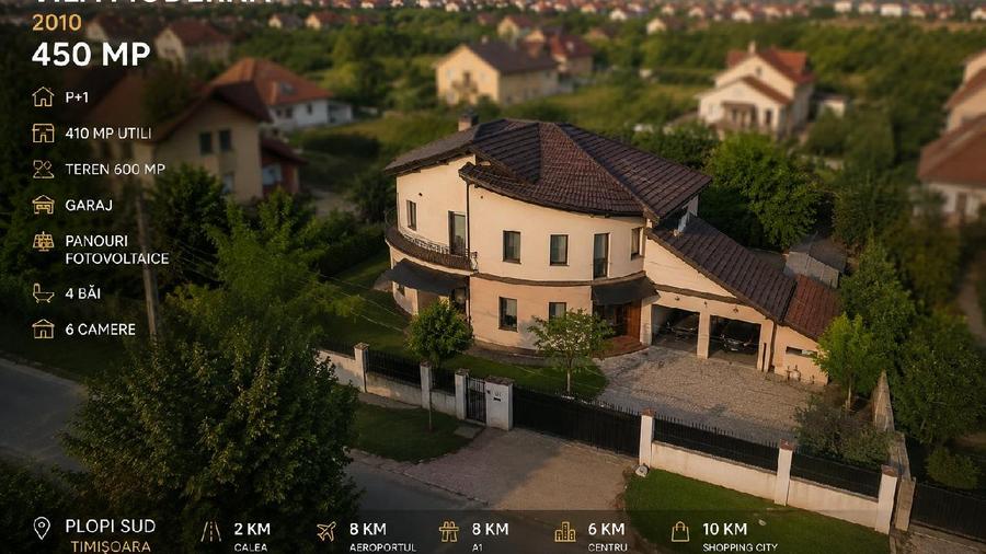 Timisoara, Calea Mosnitei, Vila Noua 450 mp, Zona Kuncz / Plopi.
