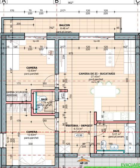 Apartament Spațios 3 Camere | 74,62 mp | Zona Tudor