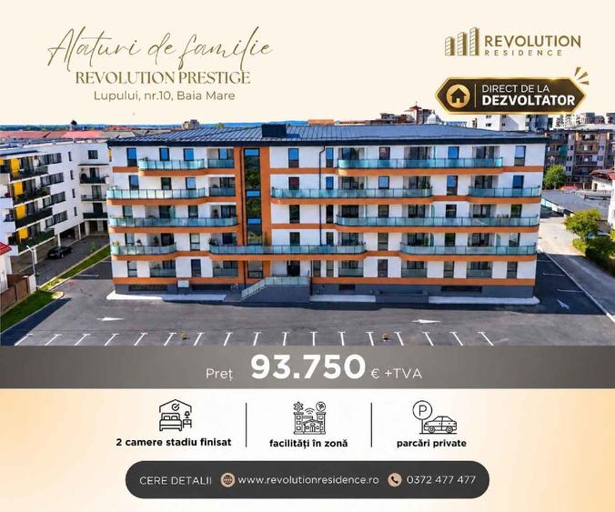 NEW! COMISION 0% - Apartament finisat cu 2 camere - str. Lupului nr 10, Baia Mar