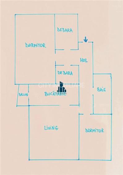Apartament cu 3 camere, S65mp, et 8 10, Manastur, zona Big - 12