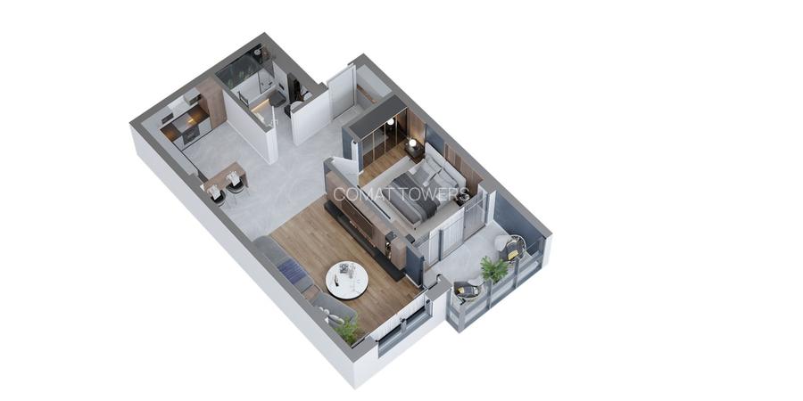 Apartament 2 Camere | 59mp | Comat Towers | Pacurari | Dacia - 6