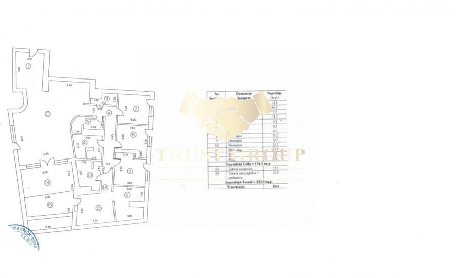 Apartament premium 5 camere 176 mp utili +terasa 46 mp + 2 locuri de parcare