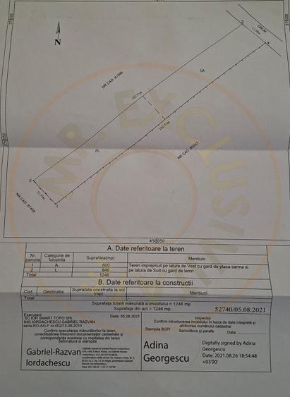0% Comision Teren intravilan 1246 mp Prundu Platou -Fragilor