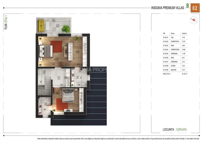Vila de tip duplex I P+2 E I 6 camere I Pompe de caldura-Panouri fotovoltaice - 2