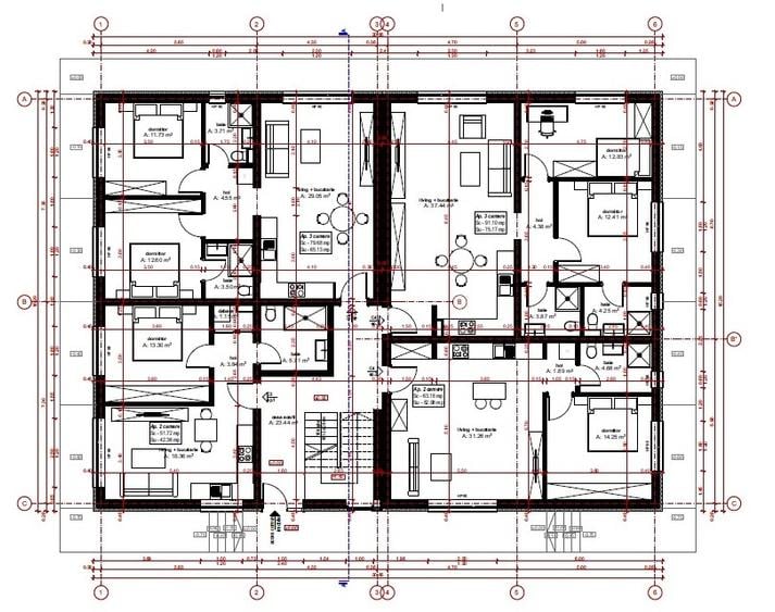 Apartamente de vanzare, intre 42 si 77 mp utili