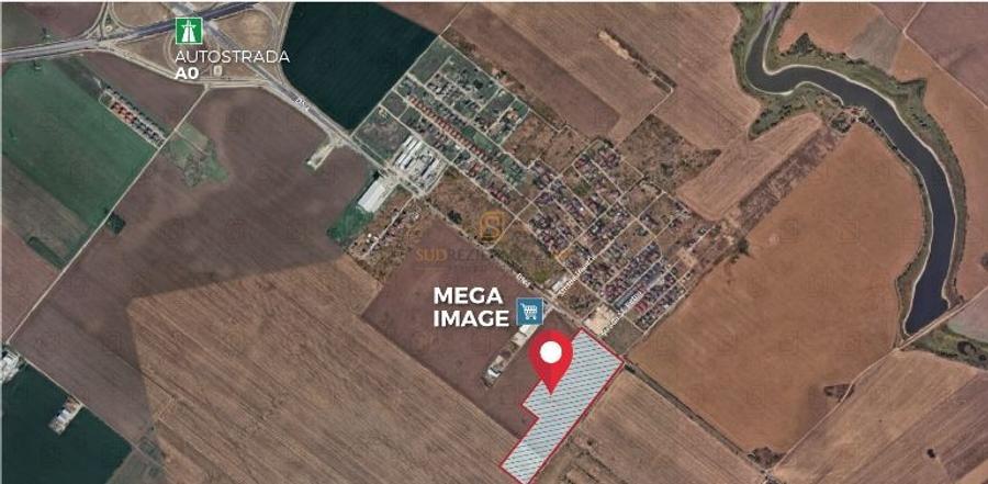 Teren 8 hectare cu deschidere ampla, Popesti-Leordeni, acces rapid A0