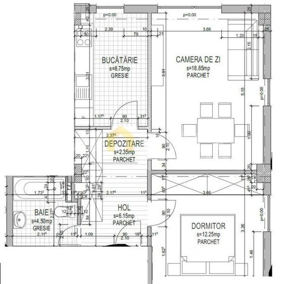 Apartament cu 2 camere decomandate I de închiriat