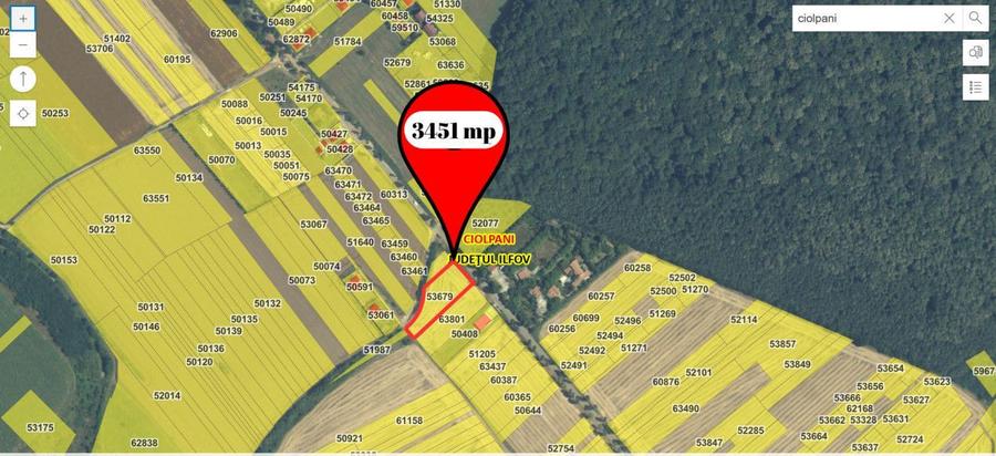 Teren pentru constructie casa cu utilitati – Ciolpani, zona Izvorani