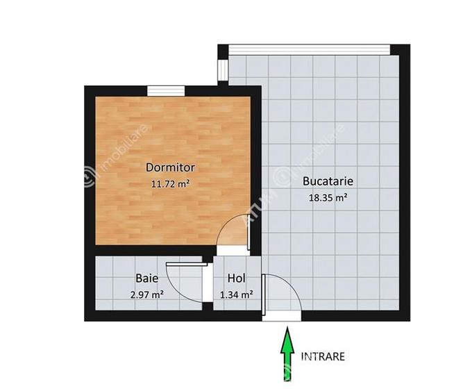Garsoniera decomandata etaj 1 si loc de parcare zona Turnisor