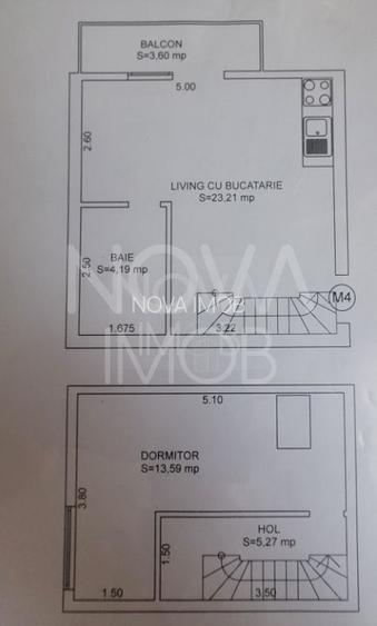 Apartament tip mansarda cu balcon, mobilat-utilat, Valea Aurie - 6