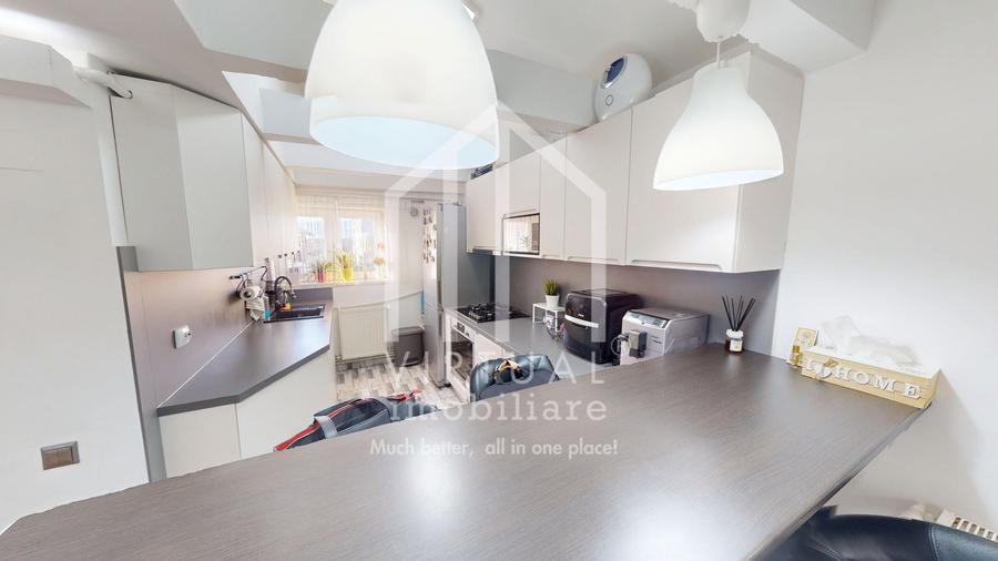 Apartament cu 4 camere, 82mp utili + balcon, recent renovat