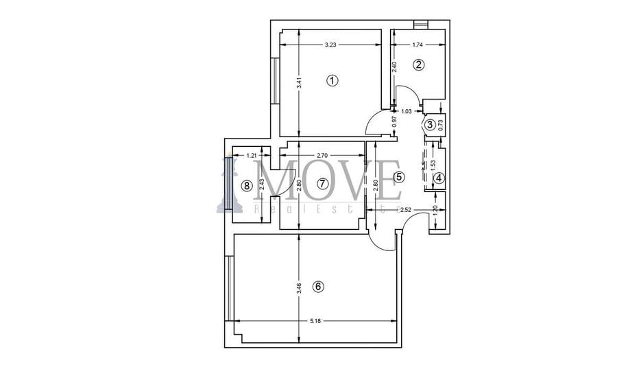 Apartament etaj intermediar, luminos, centrală proprie, fereastră la baie