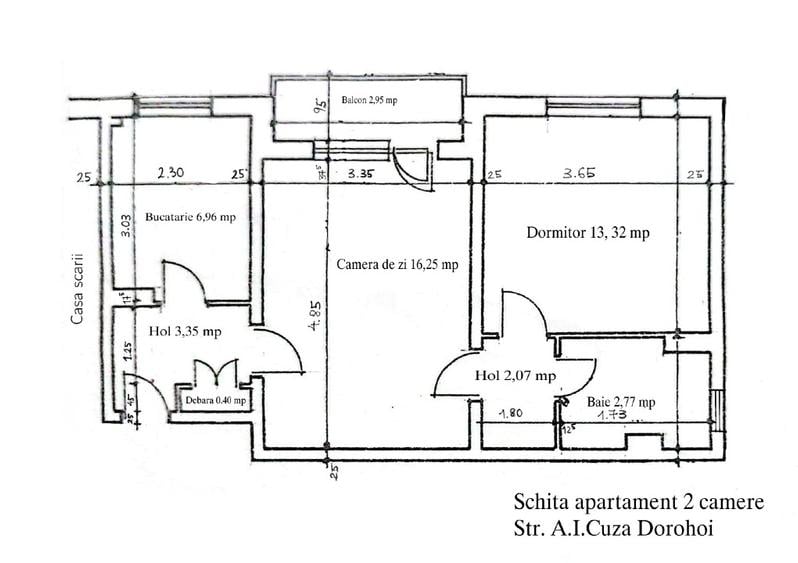 Apartament 2 camere Dorohoi