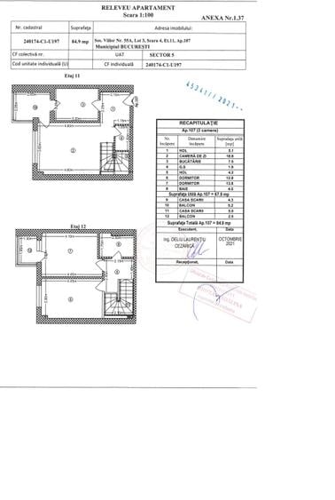 Parcul Carol-Sos Viilor - duplex 3 camere- terasa