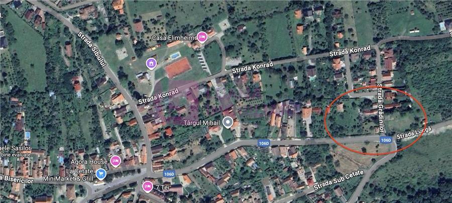 Teren intravilan 507 mp | PUZ | utilitati | front dublu | Cisnadioara