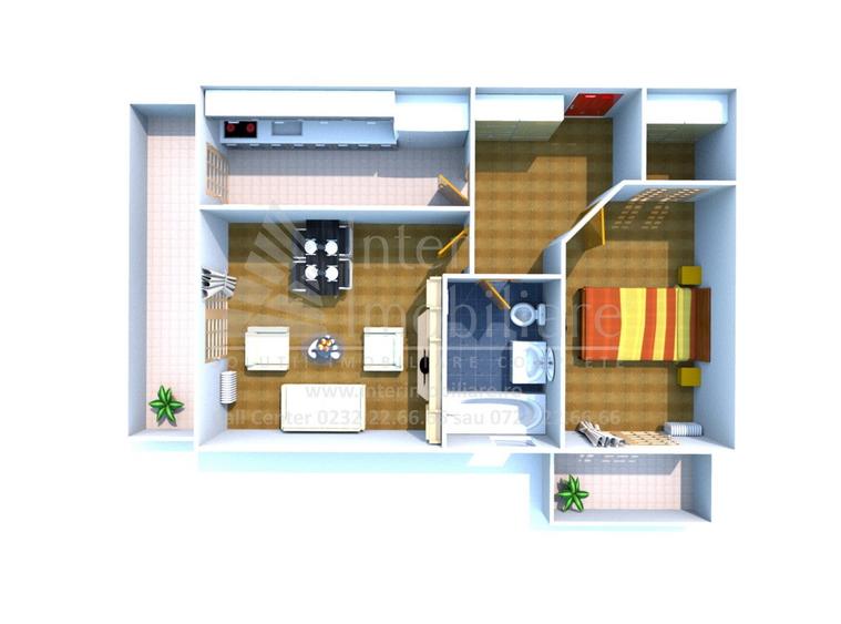 Apartament 2 camere,in constructie,Pacurari-in spate la Alpha Bank-cod:157244