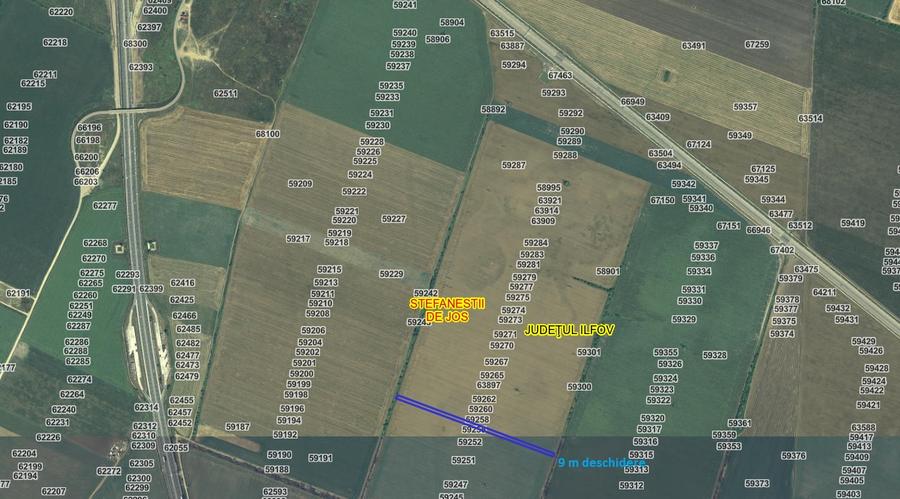 Vanzare Teren 4.347 MP Intravilan Tarla 10-Ștefăneștii de Jos, Zonă nod A3 – A0