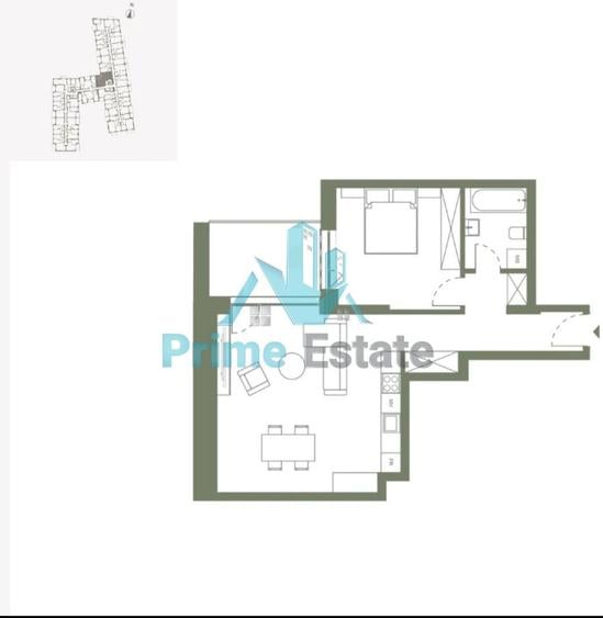 Apartament 2 camere, Finisat Lux Etaj 7, in ansamblul rezidential ERA By Hexagon